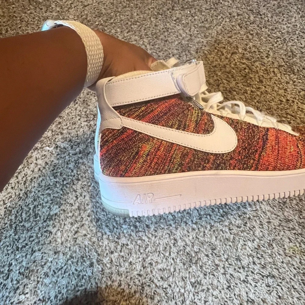 Nike Air Force 1‎ Ultra Flyknit High Men 11 Yellow Strike Multicolor 817420-700